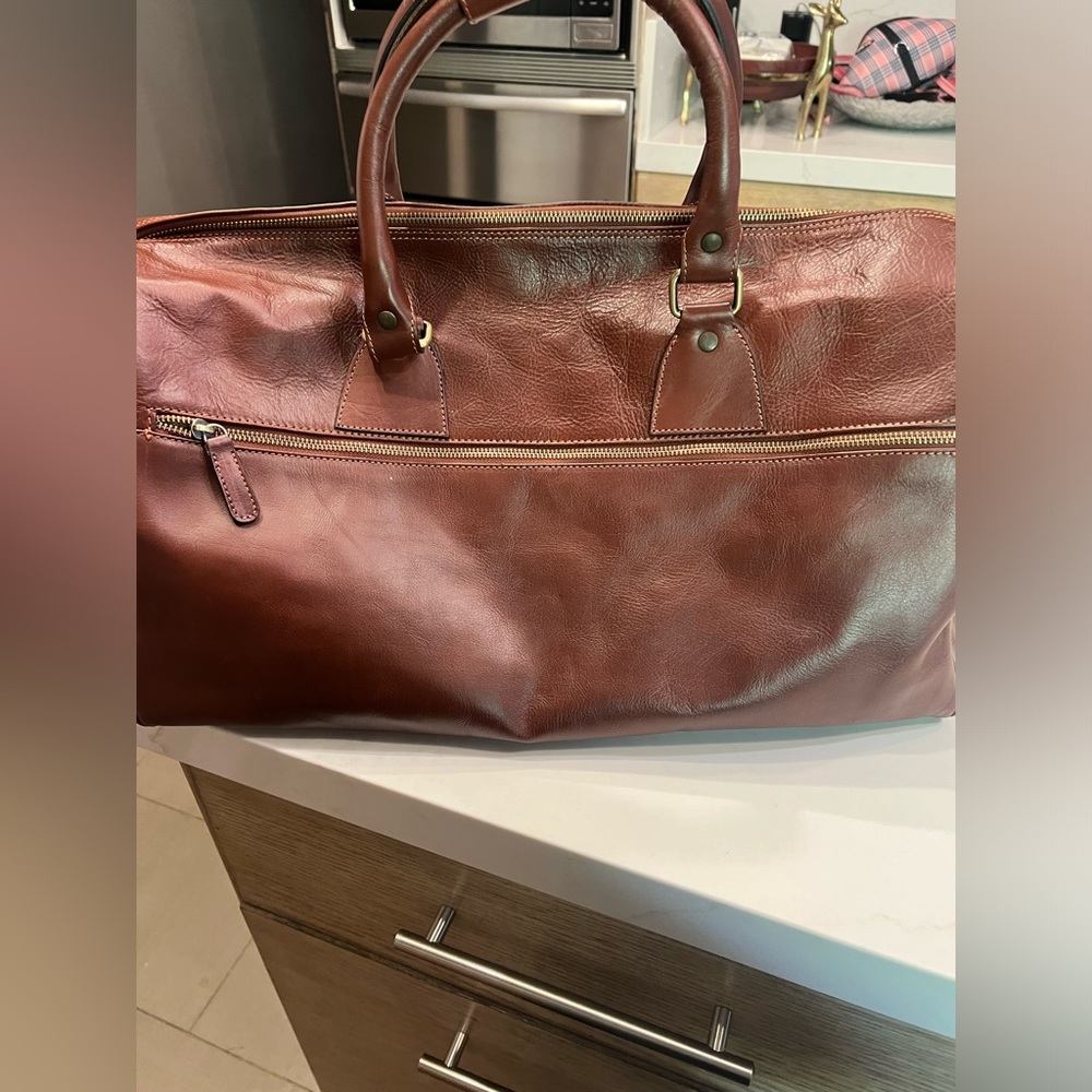 🆕 Lucaldo Firenze Leather Duffle Bag - Picture 11 of 17